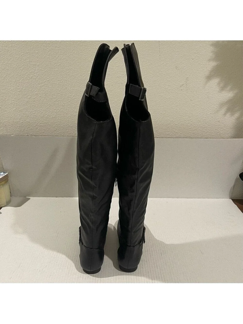 Women’s Journee Collection Black Over-the-Knee Boots Faux Leather Size 7.5 US!
